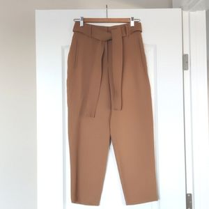 Aritzia Wilfred Tie-Front Pant in Tannin, size 2